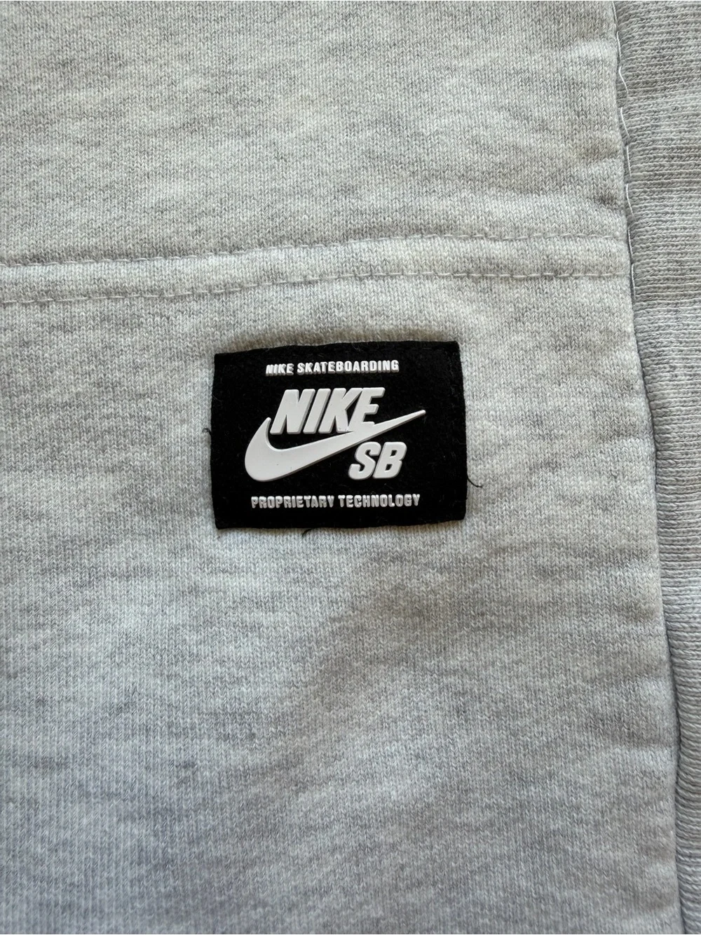 Nike Light Gray SB Crewneck Sweatshirt with White Logo